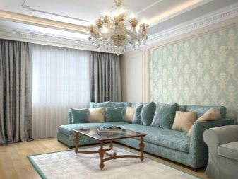 Бірюзова вітальня (57 фото): дизайн інтер’єру кольору бірюзи. Зал бірюзово-коричневих тонах і інші поєднання в інтер’єрі