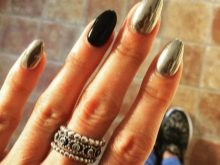 Чорний з золотом манікюр (56 фото): дизайн матових нігтів з золотистому, манікюр в чорному кольорі з блискітками