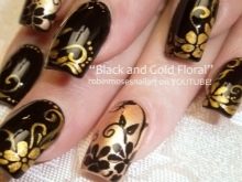 Чорний з золотом манікюр (56 фото): дизайн матових нігтів з золотистому, манікюр в чорному кольорі з блискітками