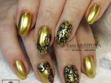 Чорний з золотом манікюр (56 фото): дизайн матових нігтів з золотистому, манікюр в чорному кольорі з блискітками