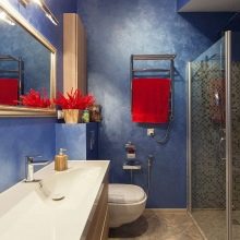 Декоративна штукатурка для ванної кімнати (56 фото): вологостійка венеціанська та інші види для внутрішньої обробки стін, варіанти дизайну