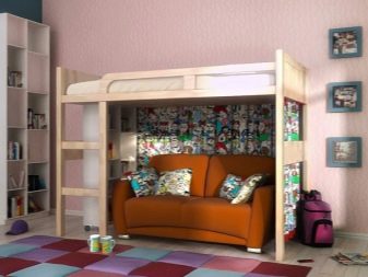 Дитячий диван (84 фото): особливості вибору дивана-тахти і дивани-ліжка в кімнату для дітей, диван-трансформер з системою «акордеон» і «єврокнижка»