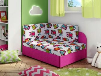 Дитячий диван (84 фото): особливості вибору дивана-тахти і дивани-ліжка в кімнату для дітей, диван-трансформер з системою «акордеон» і «єврокнижка»
