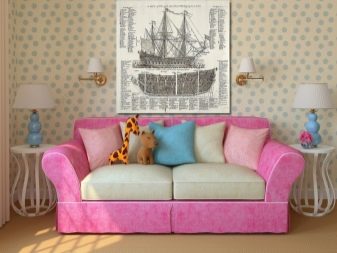 Дитячий диван (84 фото): особливості вибору дивана-тахти і дивани-ліжка в кімнату для дітей, диван-трансформер з системою «акордеон» і «єврокнижка»