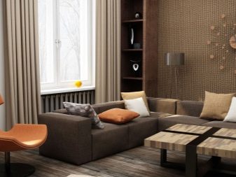 Дивани з рогожки (61 фото): чим тканина краще велюру і шенилла? Сірі і коричневі, кутові і «книжки». Приклади в інтер’єрі. Відгуки