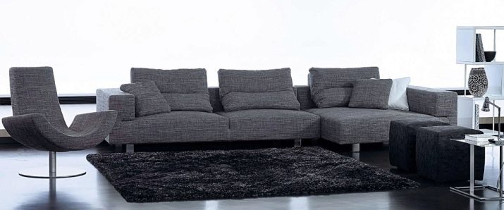 Дивани з рогожки (61 фото): чим тканина краще велюру і шенилла? Сірі і коричневі, кутові і «книжки». Приклади в інтер’єрі. Відгуки