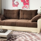 Дивани з рогожки (61 фото): чим тканина краще велюру і шенилла? Сірі і коричневі, кутові і «книжки». Приклади в інтер’єрі. Відгуки