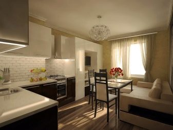 Дизайн кухні-вітальні 10-11 кв. м (55 фото): планування і варіанти інтер’єру кухні-вітальні 10-11 квадратних метрів у квартирі