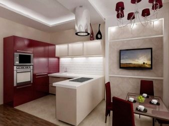 Дизайн кухні-вітальні 10-11 кв. м (55 фото): планування і варіанти інтер’єру кухні-вітальні 10-11 квадратних метрів у квартирі
