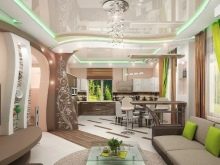 Дизайн кухні-вітальні 40 кв. м (35 фото): планування кухні 5 на 8 і 4 на 10 квадратів, варіанти інтер’єру