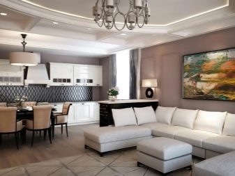 Дизайн кухні-вітальні 40 кв. м (35 фото): планування кухні 5 на 8 і 4 на 10 квадратів, варіанти інтер’єру