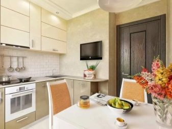 Дизайн кухні 9 квадратних метрів з холодильником (67 фото): цікаві проекти і варіанти інтер’єру. Як розмістити необхідну меблі?