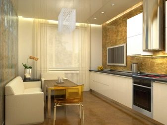 Дизайн кухні 9 квадратних метрів з холодильником (67 фото): цікаві проекти і варіанти інтер’єру. Як розмістити необхідну меблі?