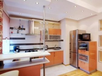 Дизайн кухні 9 квадратних метрів з холодильником (67 фото): цікаві проекти і варіанти інтер’єру. Як розмістити необхідну меблі?