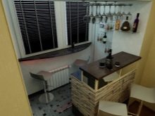 Дизайн маленької кухні з балконом (37 фото): планування кухні 6 кв. м із виходом на балкон, варіанти інтер’єру поєднаної кімнати