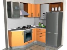 Дизайн і схема кутової кухні з холодильником (43 фото): огляд кухонних гарнітурів з пеналом і з вбудованим холодильником. Варіанти розташування біля входу і вікна
