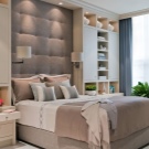 Дизайн спальні 14 кв. м (87 фото): інтер’єр і планування прямокутної кімнати, проект спальні-вітальні в сучасному стилі, розстановка меблів та зонування простору