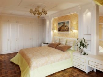 Дизайн спальні 14 кв. м (87 фото): інтер’єр і планування прямокутної кімнати, проект спальні-вітальні в сучасному стилі, розстановка меблів та зонування простору