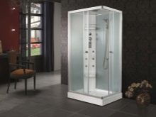 Душові кабіни з дахом: кабіни висотою 190-200 см і 210 см, 80х80 см і 90х90 см, інші моделі закритого типу
