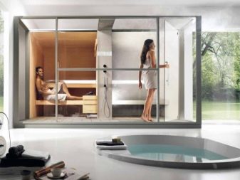 Душові кабіни з сауною: моделі з фінської парильнею для квартири і разом з інфрачервоною сауною у ванній кімнаті, інші