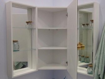Дзеркальний кутовий шафа для ванної: чому варто вибрати варіант з дзеркалом? Підвісний або підлоговий шафка? Гарні приклади
