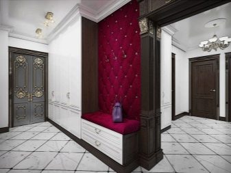 Колір передпокою (71 фото): жовта і червона, бузкова і жовта, фіолетова і помаранчева, поєднання кольорів в інтер’єрі коридору
