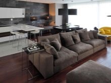 Коричневі дивани (63 фото): кутові і прямі моделі в інтер’єрі. Дивани темно – та світло-коричневого кольору. Поєднання зі шторами і шпалерами