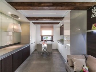 Кухні-вітальні 16 кв. м (70 фото): дизайн кухні, суміщеної з вітальнею і проект планування з диваном, ідеї інтер’єру