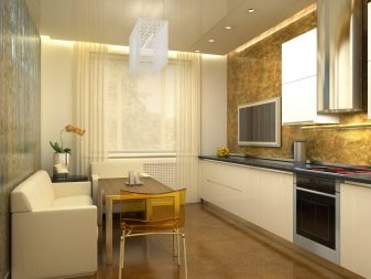 Кухні-вітальні 16 кв. м (70 фото): дизайн кухні, суміщеної з вітальнею і проект планування з диваном, ідеї інтер’єру