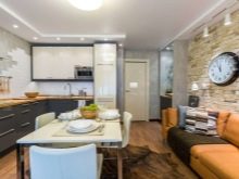 Кухні-вітальні 16 кв. м (70 фото): дизайн кухні, суміщеної з вітальнею і проект планування з диваном, ідеї інтер’єру