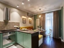 Кухні-вітальні 16 кв. м (70 фото): дизайн кухні, суміщеної з вітальнею і проект планування з диваном, ідеї інтер’єру