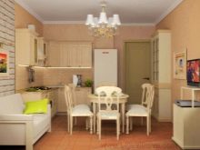 Кухні-вітальні 16 кв. м (70 фото): дизайн кухні, суміщеної з вітальнею і проект планування з диваном, ідеї інтер’єру