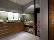 Кухня під дерево в сучасному стилі (27 фото): дизайн кутових і прямих кухонних гарнітурів під дерево в сучасному стилі в інтер’єрі