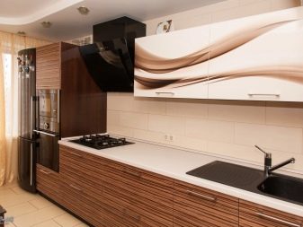 Кухня під дерево в сучасному стилі (27 фото): дизайн кутових і прямих кухонних гарнітурів під дерево в сучасному стилі в інтер’єрі