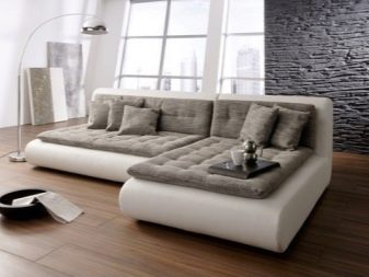 Кутові дивани без підлокітників (34 фото): 2000х1500 і 2000х1400 мм, розкладні маленькі і інші, плюси та мінуси