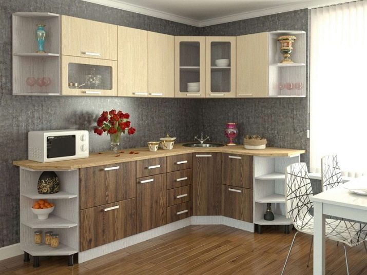 Кутові кухні з мийкою в кутку (49 фото): проекти і вибір кутових кухонних гарнітурів з раковиною в кутку, варіанти дизайну інтер’єру кухні