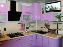 Кутові кухні з пластика (33 фото): ідеї дизайну, варіанти колірних рішень пластикових кухонних гарнітурів в алюмінієвій рамці