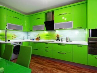 Кутові кухні з пластика (33 фото): ідеї дизайну, варіанти колірних рішень пластикових кухонних гарнітурів в алюмінієвій рамці