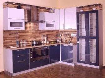 Кутові шафи на кухню (56 фото): огляд підлогових кухонних шафок, варіанти гарнітурів з нижніми шафами зі скошеним кутом