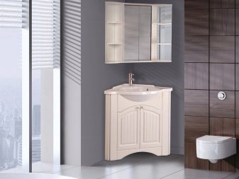 Кутові шафи у ванну кімнату (55 фото): пластиковий й інші різновиди. Рожевий і інші забарвлення. Поради щодо вибору