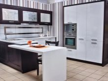 Кутова кухня з барною стійкою (75 фото): вибір кухонного гарнітура в квартиру-студію, дизайн інтер’єру кухні з барною стійкою в сучасному стилі