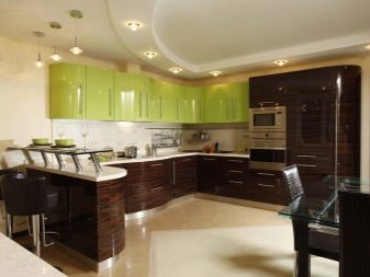 Кутова кухня з барною стійкою (75 фото): вибір кухонного гарнітура в квартиру-студію, дизайн інтер’єру кухні з барною стійкою в сучасному стилі