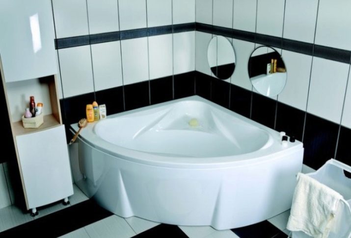 Кутова ванна з довжиною 120 см: моделі 120х120, 120х100, 120х90, 120х70 см