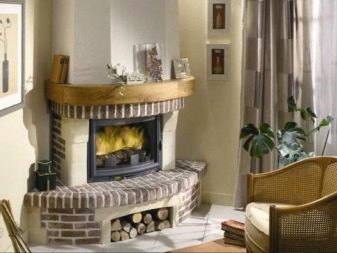 Кутовий камін в інтер’єрі вітальні (60 фото): як вибрати сучасний електричний камін? Гарні приклади дизайну маленької вітальні з електрокаміном
