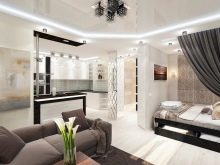 Маленька кухня-вітальня (69 фото): дизайн інтер’єру та зонування площі. Планування невеликий за розмірами кухні, суміщеної з вітальнею