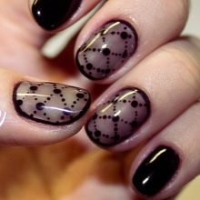 Манікюр «колготки» (31 фото): дизайн нігтів з ефектом вуалі або капрону