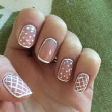 Манікюр «колготки» (31 фото): дизайн нігтів з ефектом вуалі або капрону