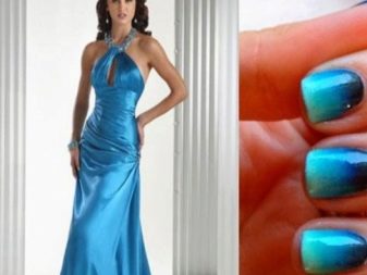 Манікюр під блакитне плаття (24 фото): який дизайн підійде для коротких нігтів під ніжно-блакитний наряд?