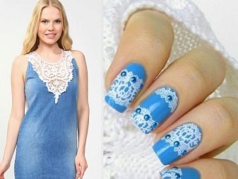 Манікюр під блакитне плаття (24 фото): який дизайн підійде для коротких нігтів під ніжно-блакитний наряд?