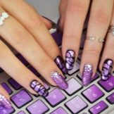 Манікюр у фіолетових тонах (32 фото): ідеї дизайну нігтів